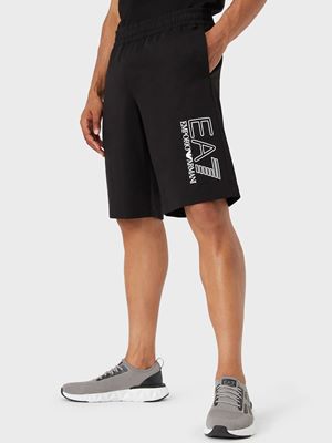 Mens Clothing Shorts Casual shorts EA7 Armani Taped Shorts in Black for Men 