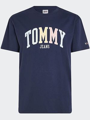Tommy Jeans Men\'s Vintage Flag Signature T-Shirt in Ivory | Dapper Street