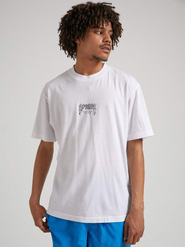 Afends Recycled Retro Fit T-Shirt in White (M) | Dapper Street