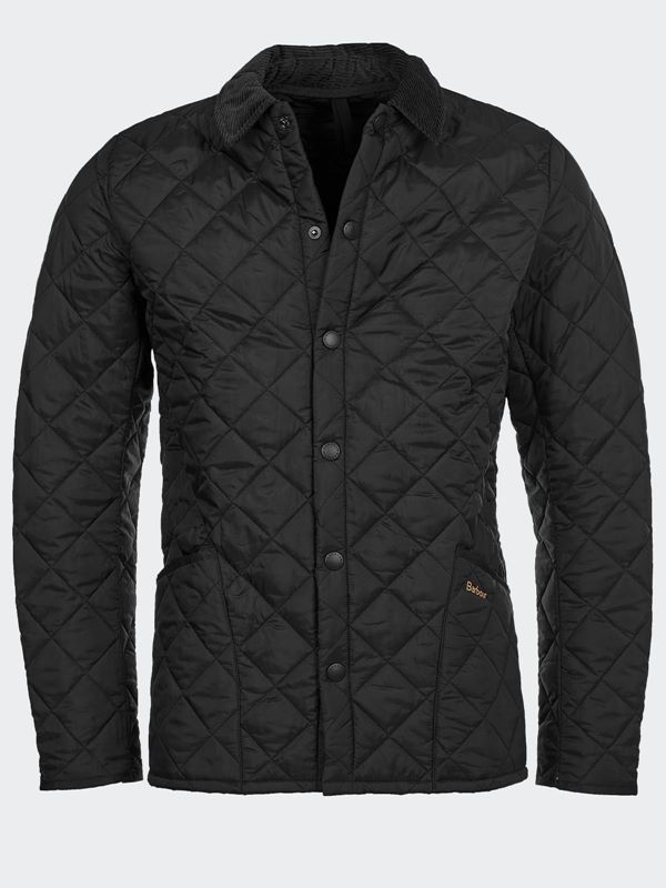 Barbour Men's Heritage Liddesdale Quilted Jacket in Black | Dapper Street