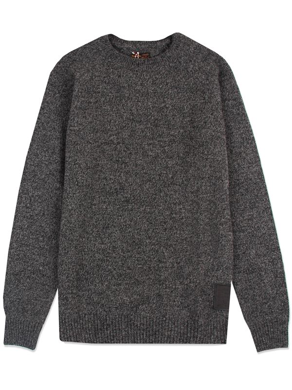 Barbour Staple Crew Knit in Charcoal | Dapper Street