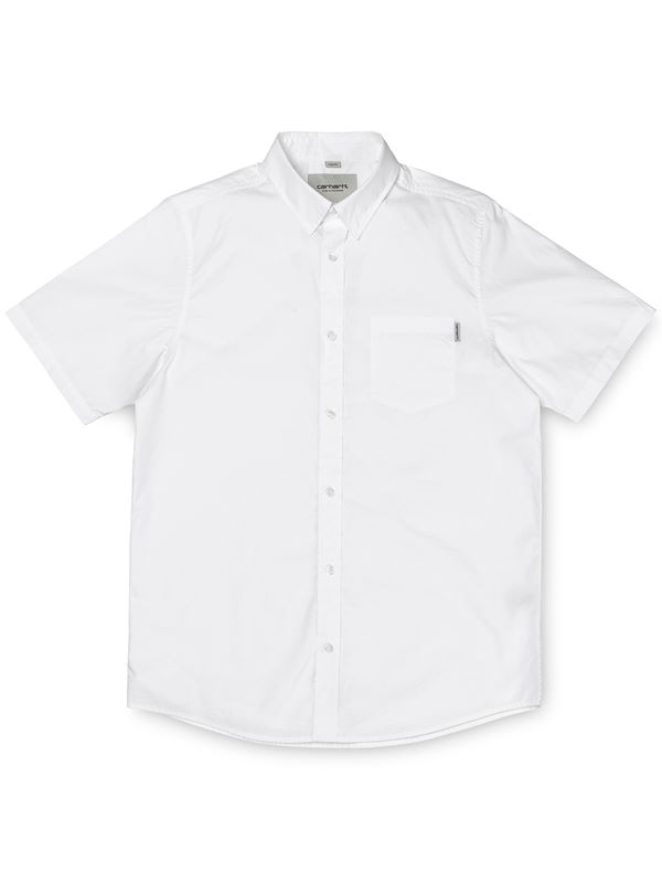 Carhartt WIP S/S Wesley Shirt in White | Dapper Street