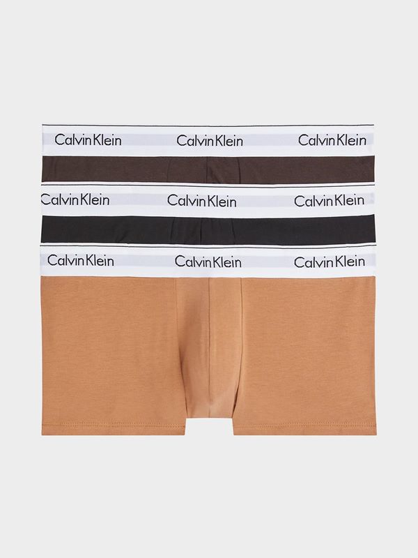 Calvin Klein Men's Low Rise Trunk 3Pk In Black/ Woodland/ Sandalwood ...
