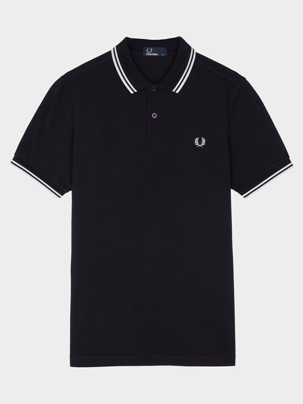 Fred Perry Men's Twin Tipped Fred Perry Shirt in Navy / White | Dapper ...