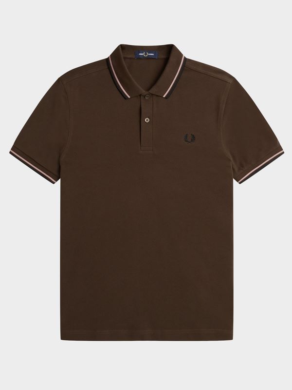 Fred Perry Men's Twin Tipped Fred Perry Shirt In Burnt Tobacco | Dapper ...