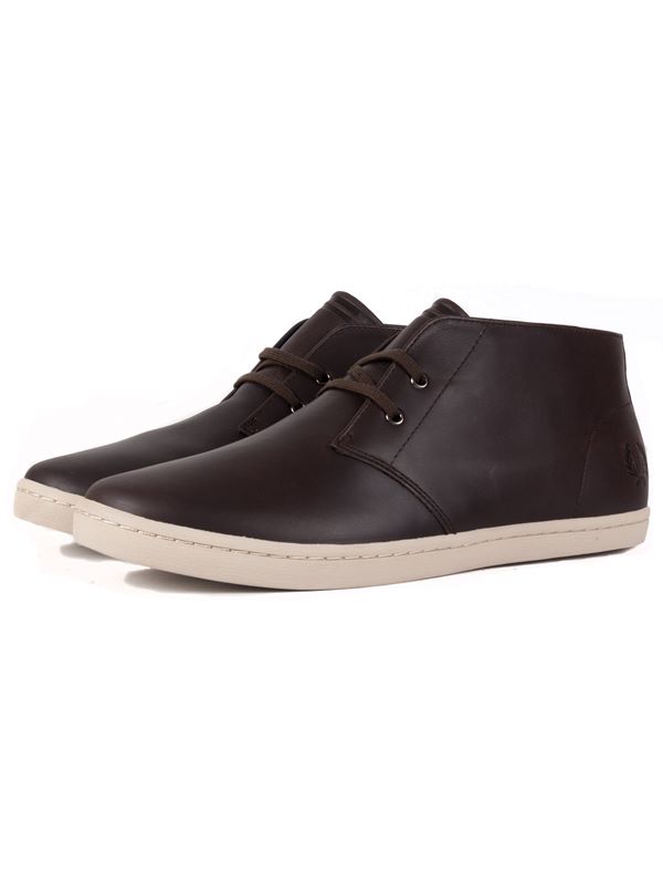 Fred Perry Byron Mid Leather in Dark Chocolate | Dapper Street