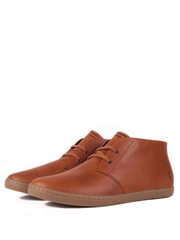 Fred Perry Byron Mid Leather in Tan | Dapper Street