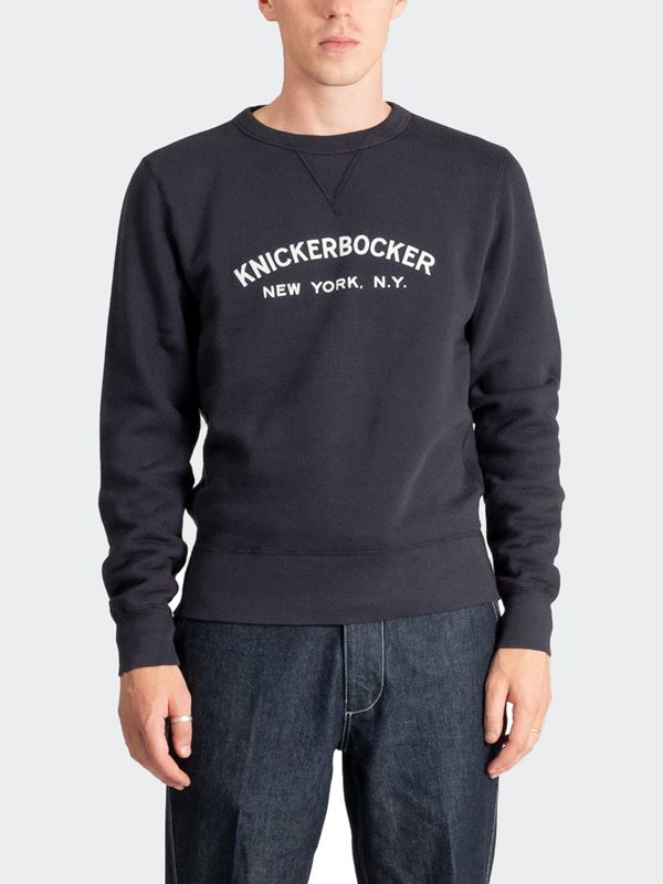 Knickerbocker Men's Core Logo Standard Crew in Dark Navy | Dapper Street