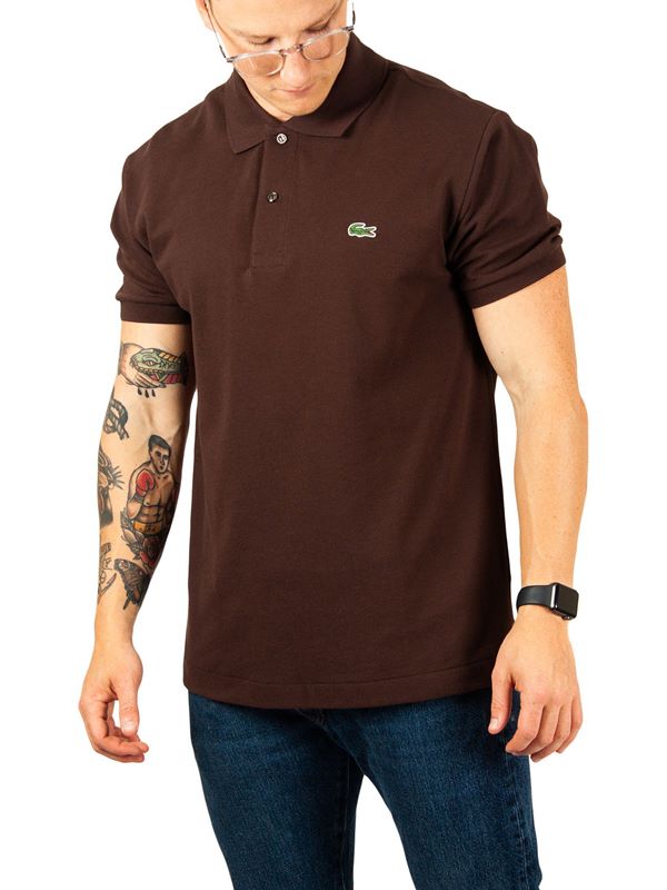 brown lacoste polo shirt
