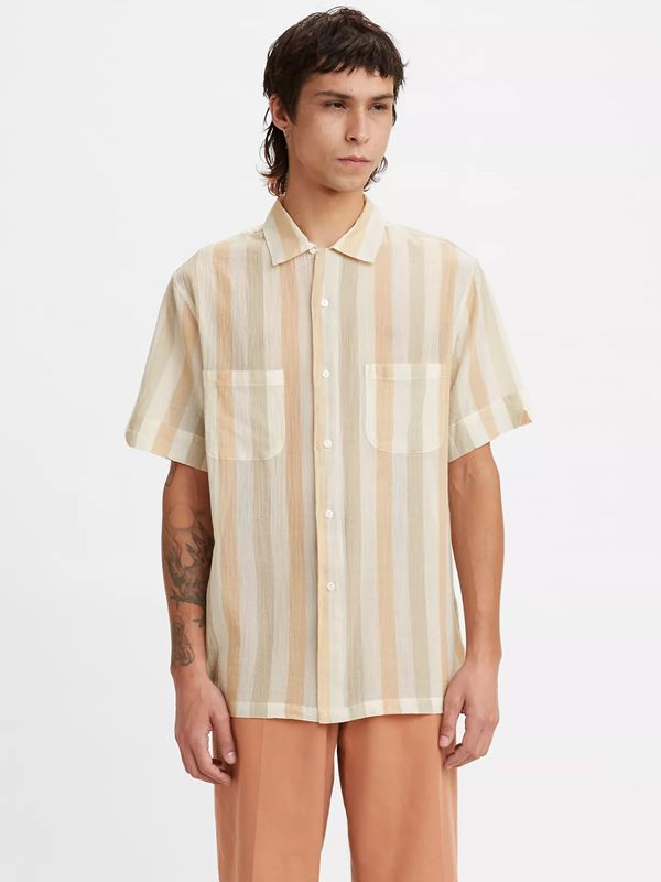 Levi's® Made & Crafted® Men's LMC Camp Shirt in Summer Cedar Stripe ...