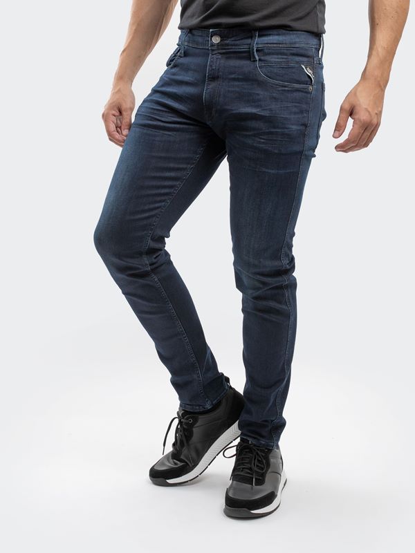 Replay Men\'s Anbass Slim Fit Jeans in Dark Blue | Dapper Street