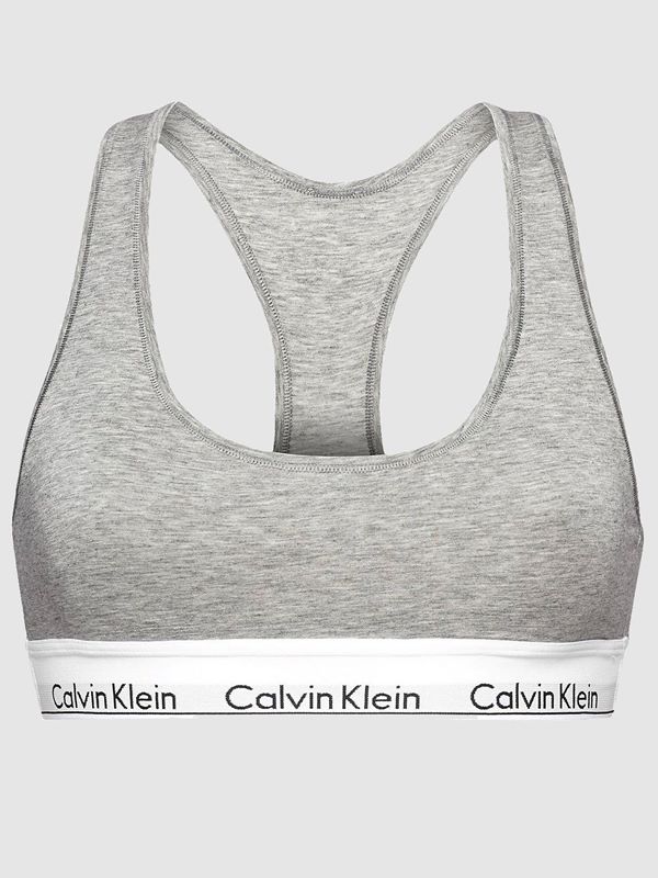Calvin Klein Women's Modern Cotton Bralette in Grey Heather
