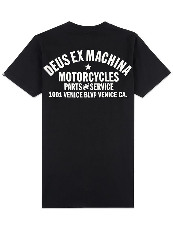  Deus  Ex Machina Moto Grigio T Shirt In Black Dapper Street