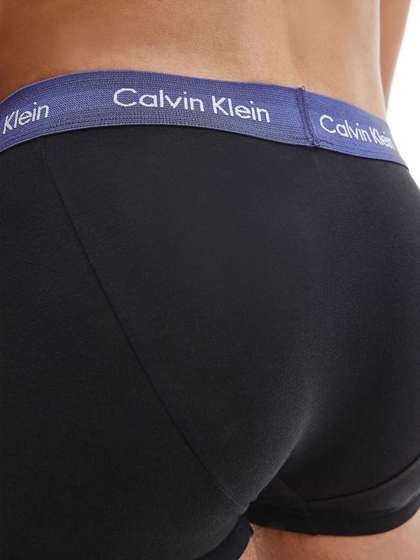 Calvin Klein Men's Low Rise Trunk 3Pack in B-Maya Blue/ Soft Grape ...