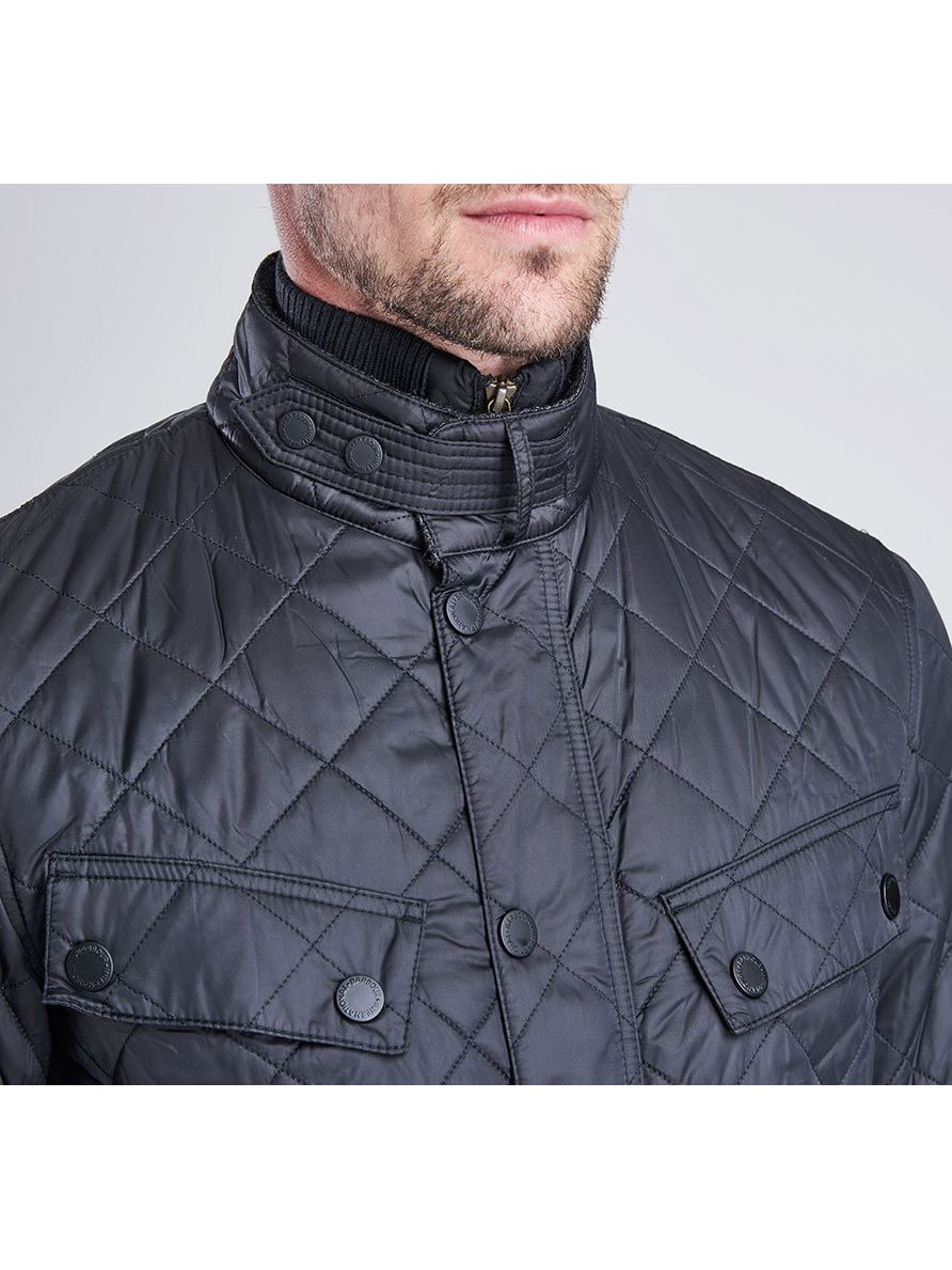 Barbour Winshield Quilted Jacket in Black | Dapper Street