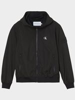 Calvin Klein Jeans men's unpadded hooded harrington in ck black