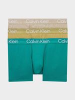 Calvin Klein Men's Trunk 3Pk In Deep Lake/ Pistache/ Winter Linen