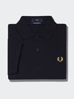fred perry made in england men's m3 fred perry shirt in black / champagne
