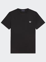 fred perry men's ringer t-shirt in black