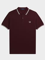 fred perry men's twin tipped fred perry shirt in oxblood
