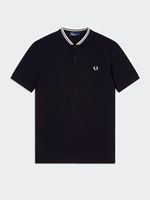 fred perry men's bomber collar fred perry shirt in black