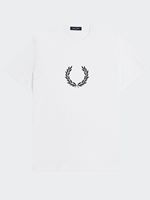 fred perry men's laurel wreath graphic t-shirt in white