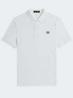 fred perry men's m6000 plain fred perry polo shirt in white / navy