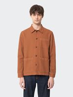 Nudie Jeans Men's Barney Worker Jacket in Burnt Orange