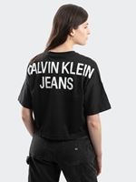 Calvin Klein Jeans Women's Back Institutional Dolman T-Shirt in CK Black