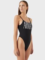 Emporio Armani Women's Bold Logo Swimsuit in Black