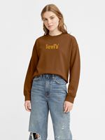 levi's® women's sweatshirt in crew seasonal poster logo glazed ginger