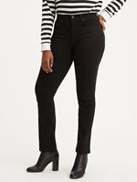 levi's® women's 724 high rise straight in night is black
