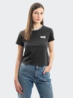 levi's® women's graphic jordie t-shirt in caviar black