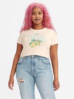 levi's® women's cropped jordie t-shirt in stay fresh organic lemon undyed griege