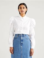 levi's® women's zuma cinched sleeve blouse in bright white