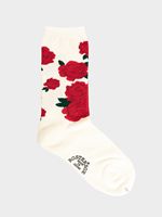 Rostersox Women's Rose Socks In White