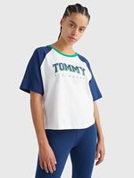 Tommy Jeans Women's Contrast S/S T-Shirt in Twilight Indigo