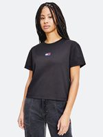 Tommy Jeans Women's Tommy Center Badge T-Shirt in Black