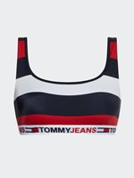 Tommy Jeans Women's Bralette Bikini Top in TJ Rugby Stripe