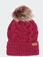 Barbour Women's Penshaw Cable Beanie in Maiden Pink