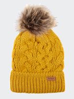 Barbour Women's Penshaw Cable Beanie in Ochre