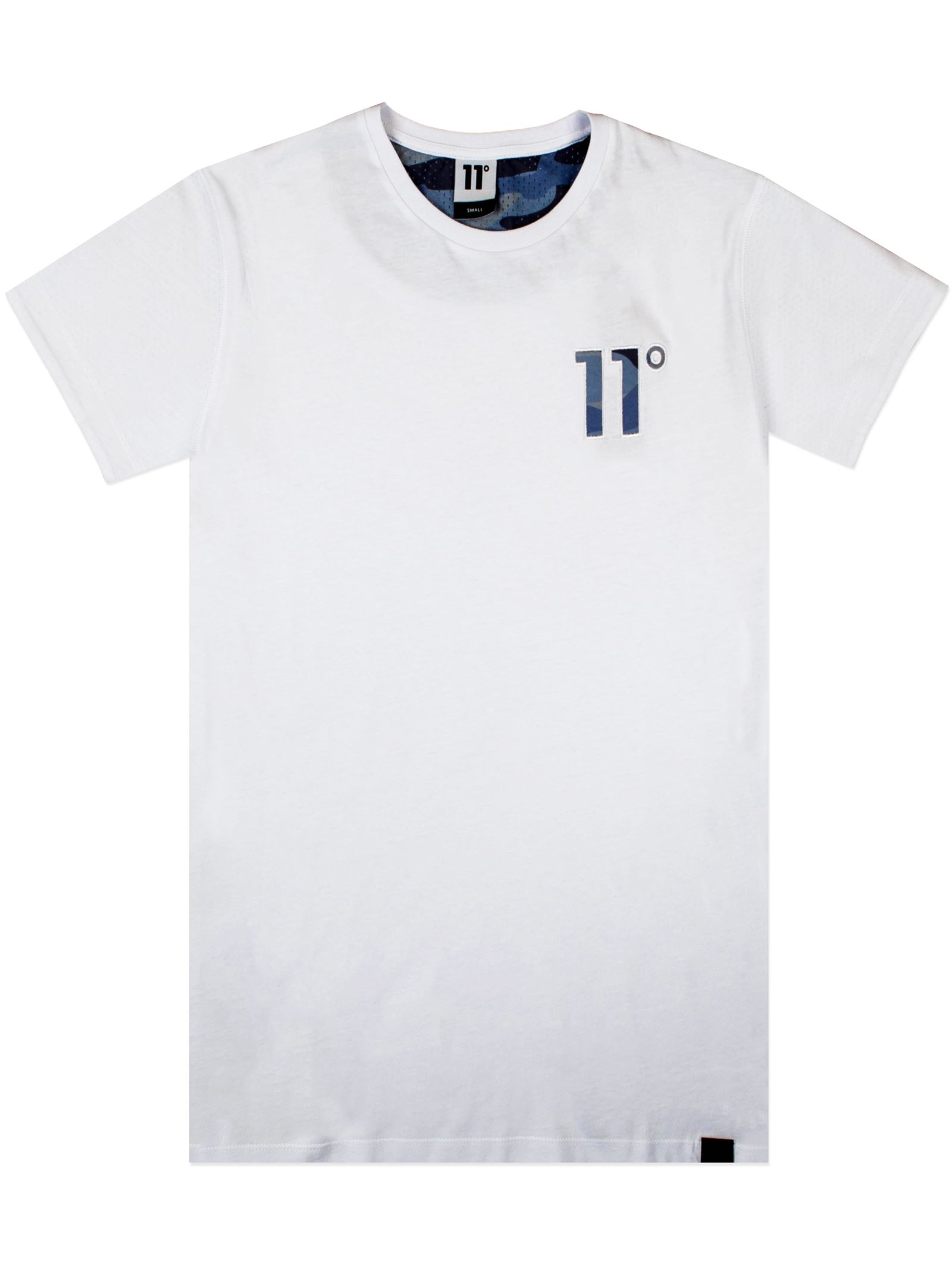 11 Degrees Blue Camo Logo T-shirt | Dapper Street